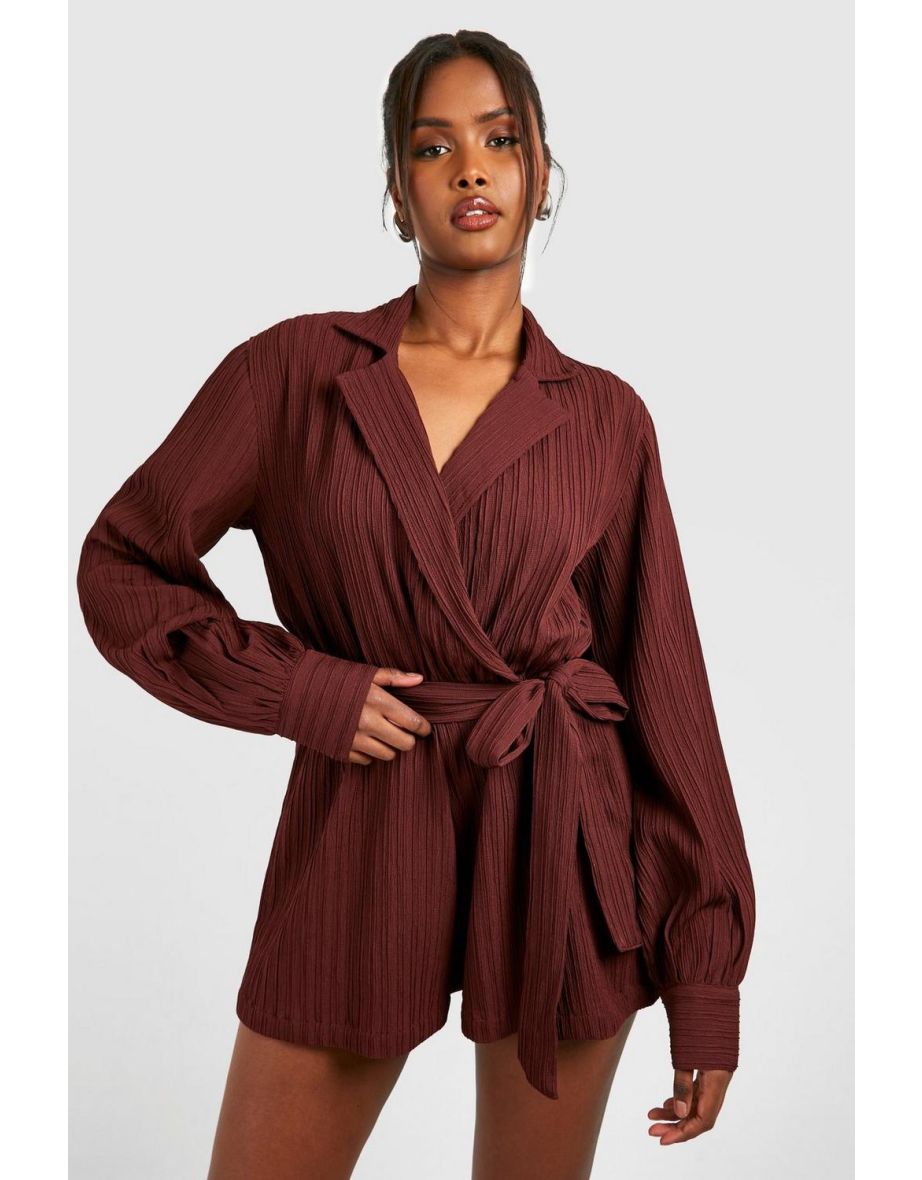 Red wrap playsuit on sale