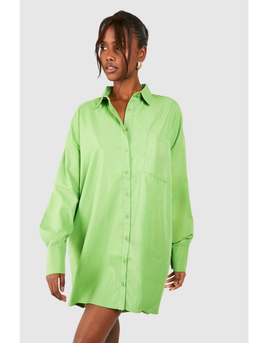 Bright green shirt dress hotsell