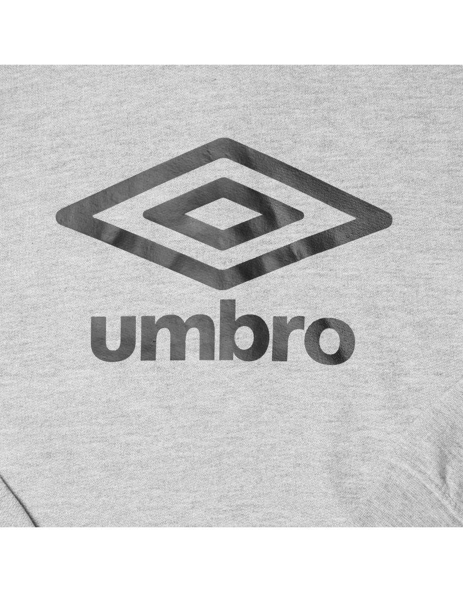 Boy's Umbro Large Logo Hoody in Grey - 2