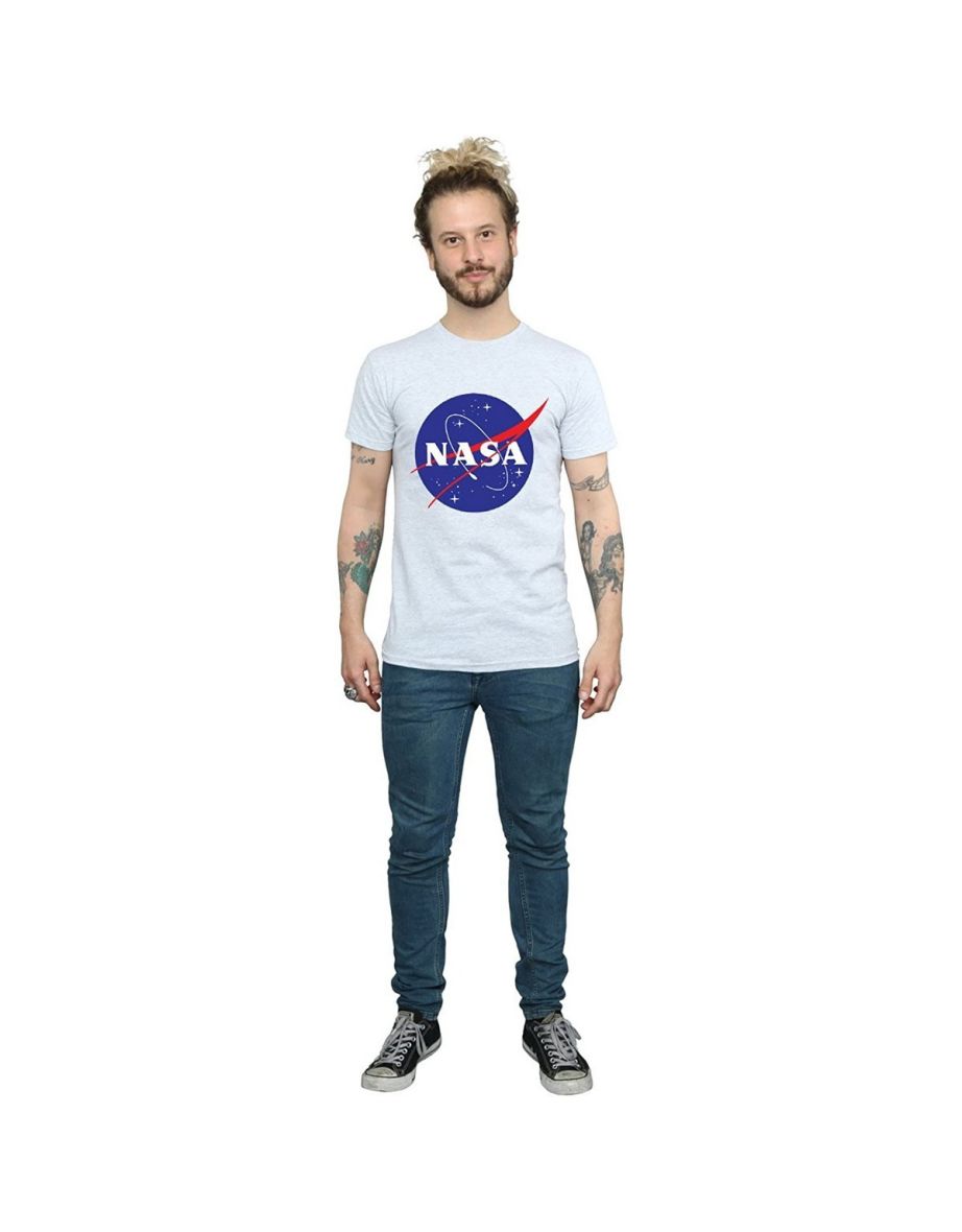 NASA Mens Insignia Distressed Logo T-Shirt - Sports Grey - 2