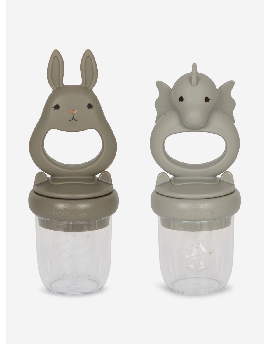 Baby Dragon And Bunny 2 Pack Fruit Feeding Pacifier in Multicolour