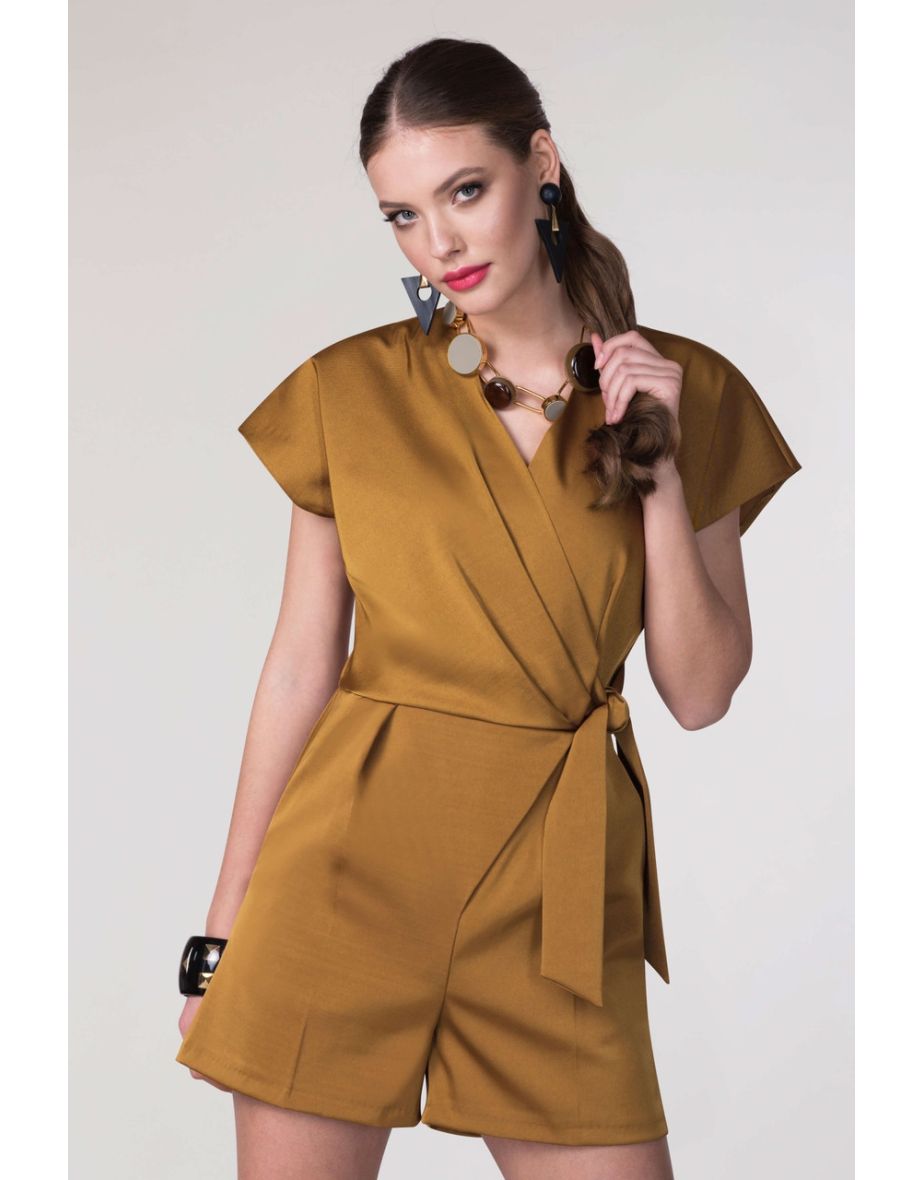 Shops camel playsuit