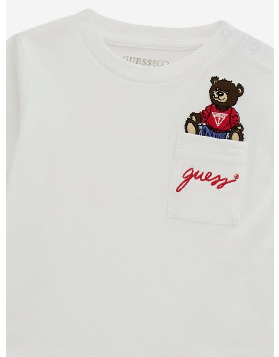 Baby Boys Long Sleeve T-Shirt in White - 3