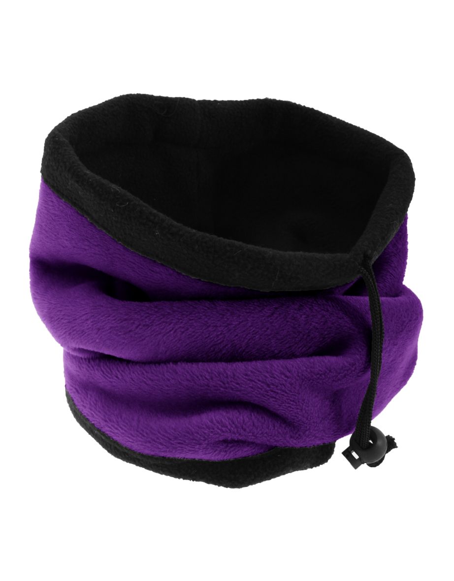 FLOSO Womens/Ladies Multipurpose Fleece Neckwarmer Snood / Hat - Purple