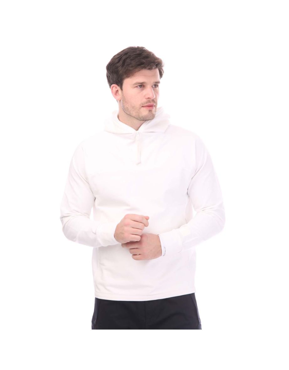 Men's C.P. Company Quarter-Zip Hoodie in White