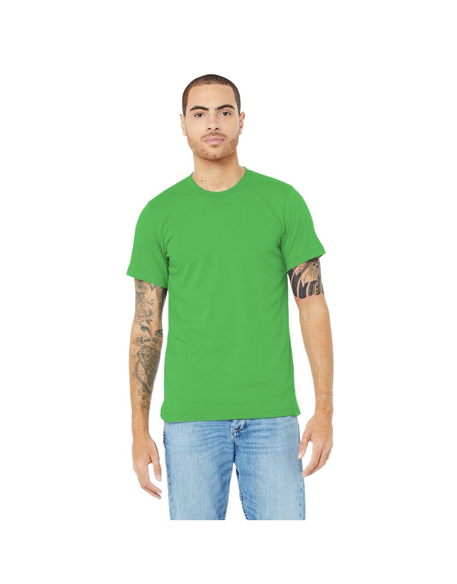 Canvas Unisex Jersey Crew Neck T-Shirt / Mens Short Sleeve T-Shirt - Kelly Green - 2