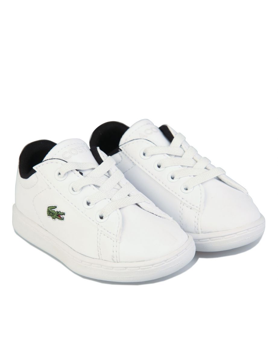 infant white lacoste trainers