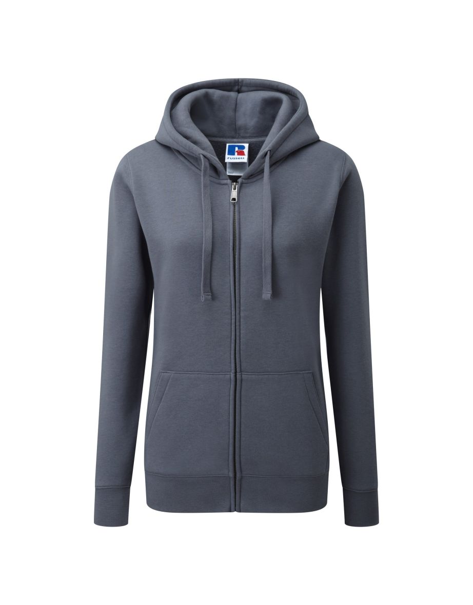 Russell Ladies Premium Authentic Zipped Hoodie (3-Layer Fabric) - Convoy Grey