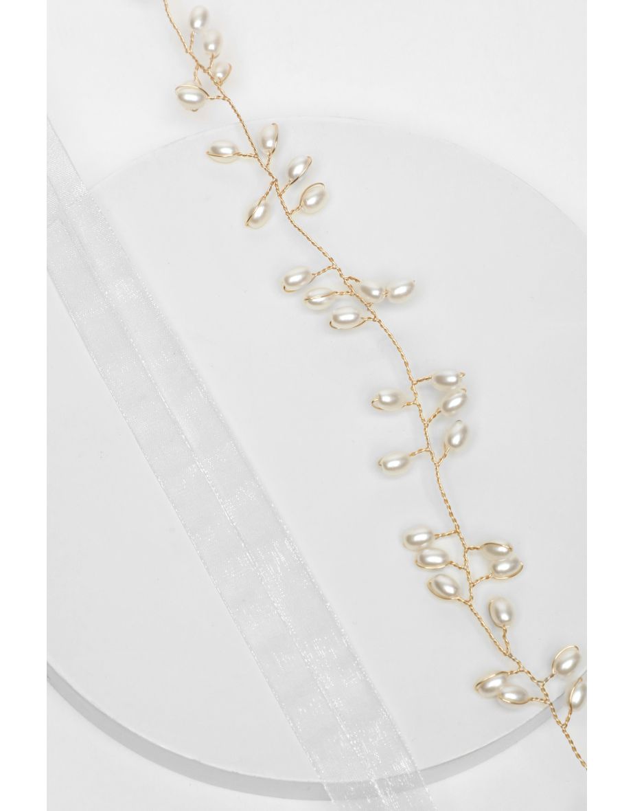 Bridal Gold Pearl Belt - 2