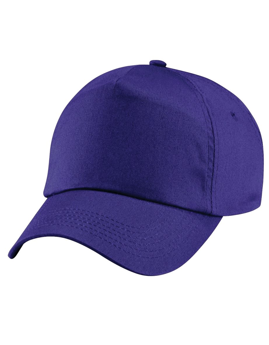Beechfield Unisex Plain Original 5 Panel Baseball Cap - Purple - 2