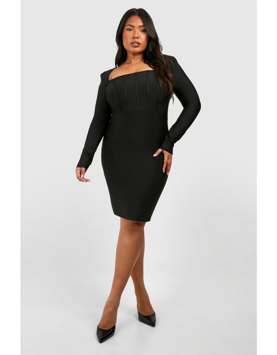 Long sleeve bandage bodycon dress best sale