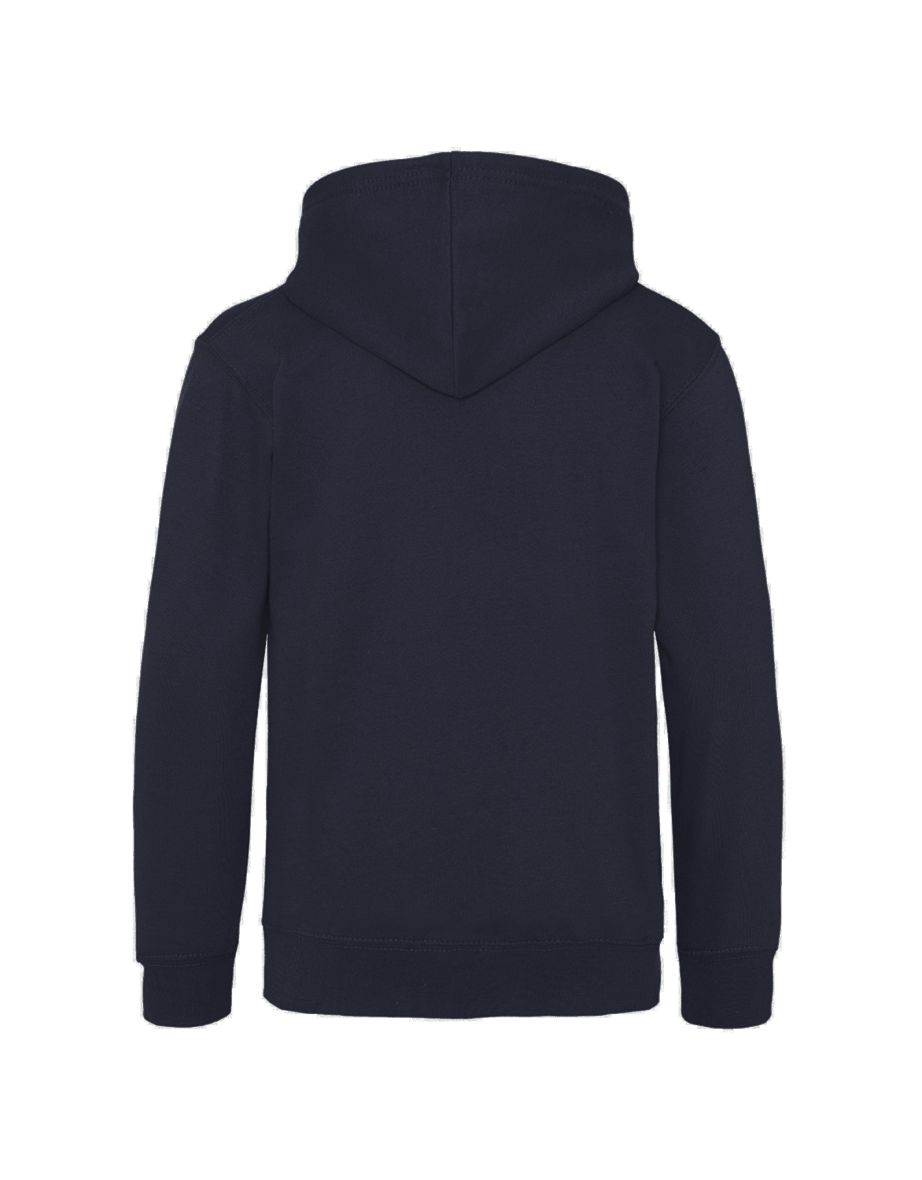 Awdis Mens Varsity Hooded Sweatshirt / Hoodie / Zoodie - New French Navy/Sky Blue - 1