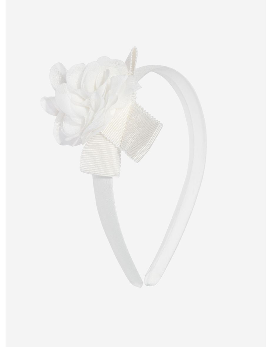 Girls Flower Headband in Ivory