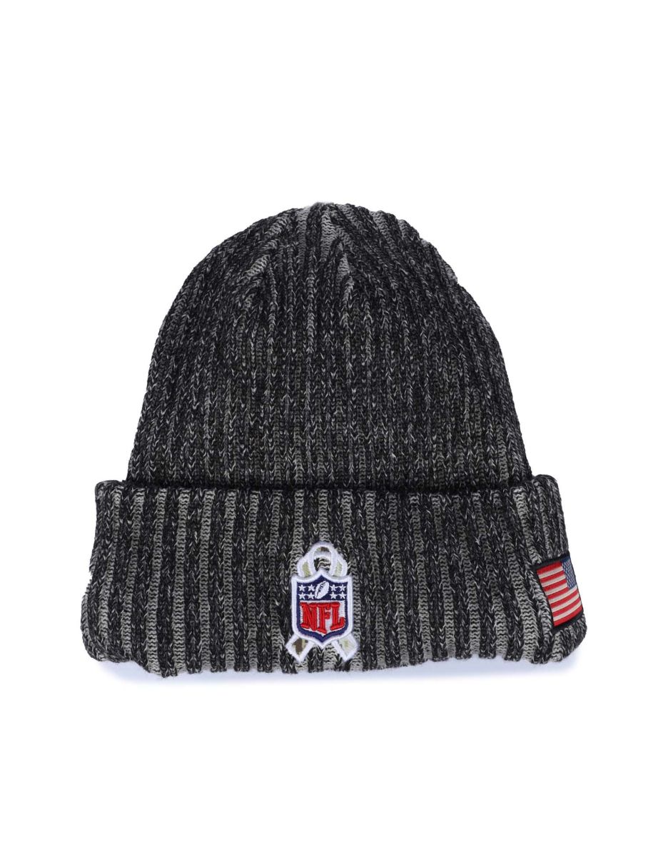 Accessories New Era New England Patriots NFL Bobble Knit Hat in Black