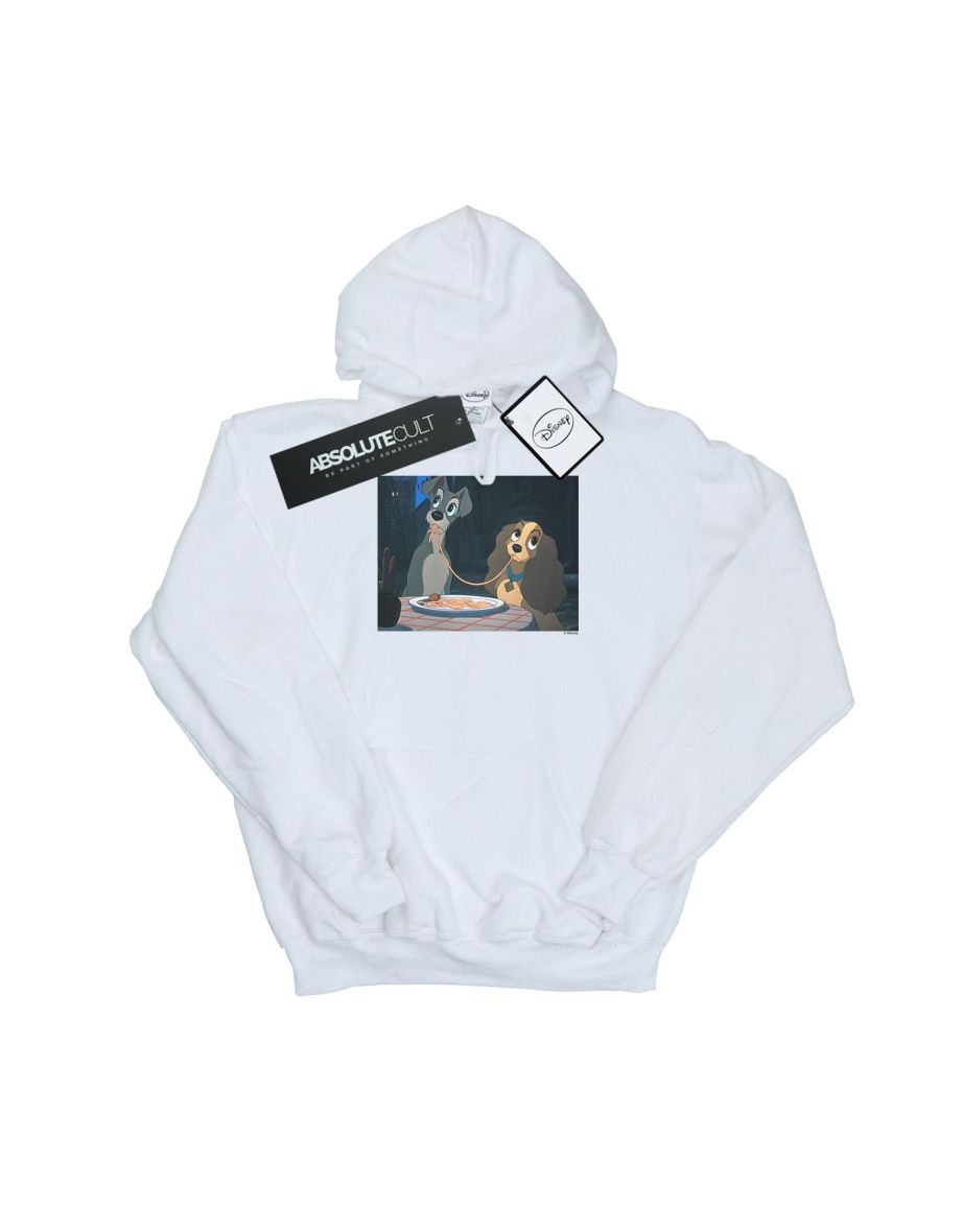 Disney Boys Lady And The Tramp Spaghetti Slurp Hoodie - White