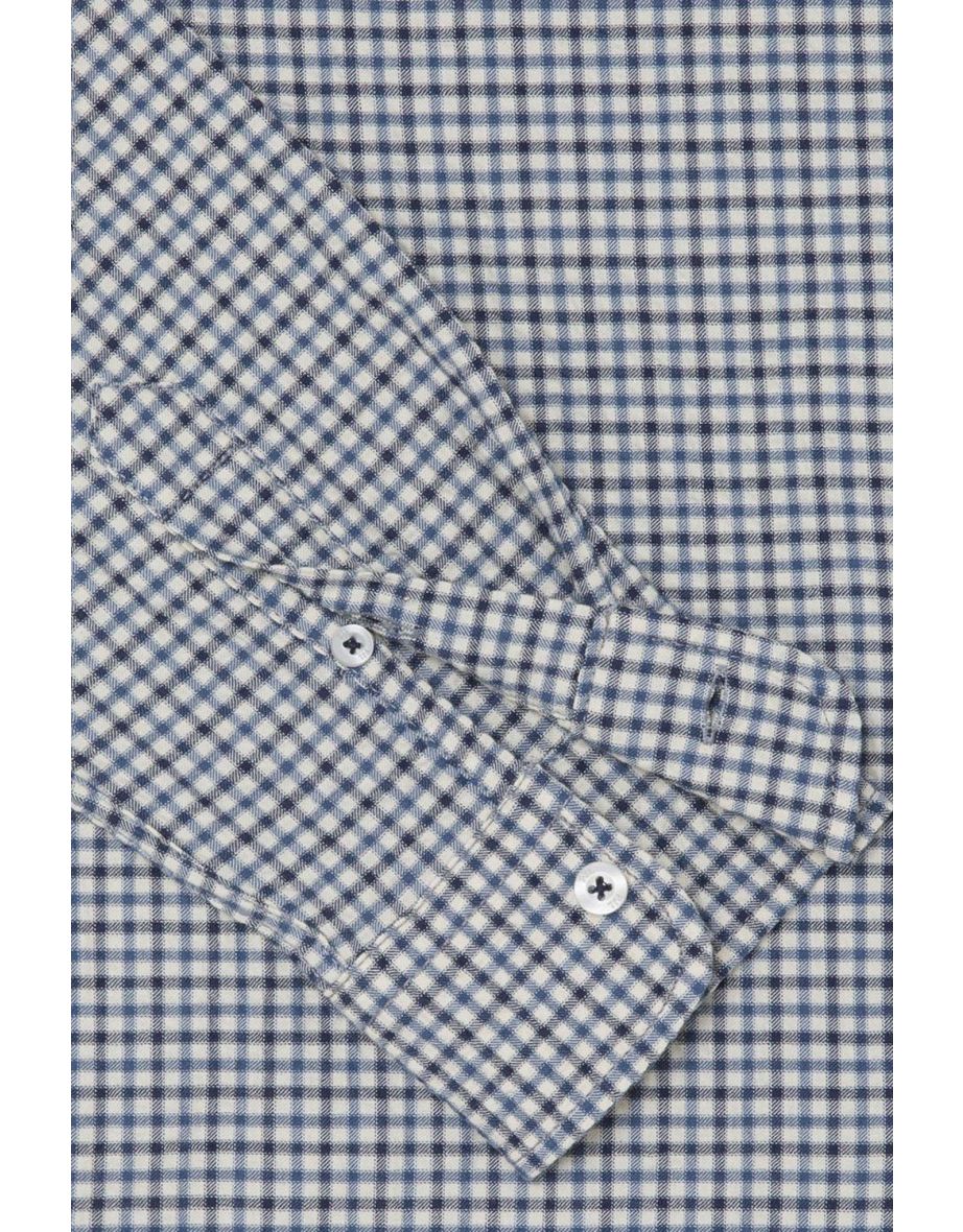Pepe Jeans Mick Fine Check Long Sleeve Shirt Grey White - 2