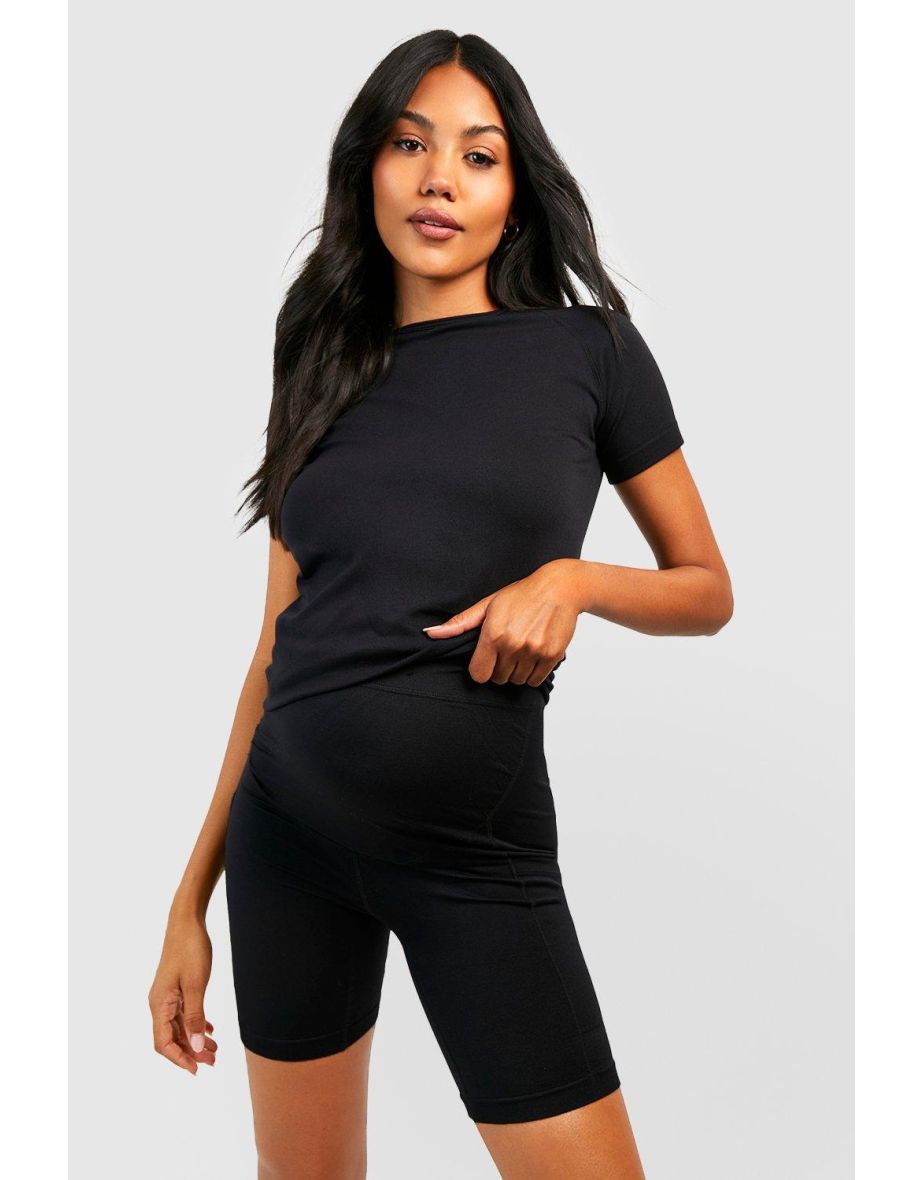 Maternity Seamless Seam Detail Cycling Shorts