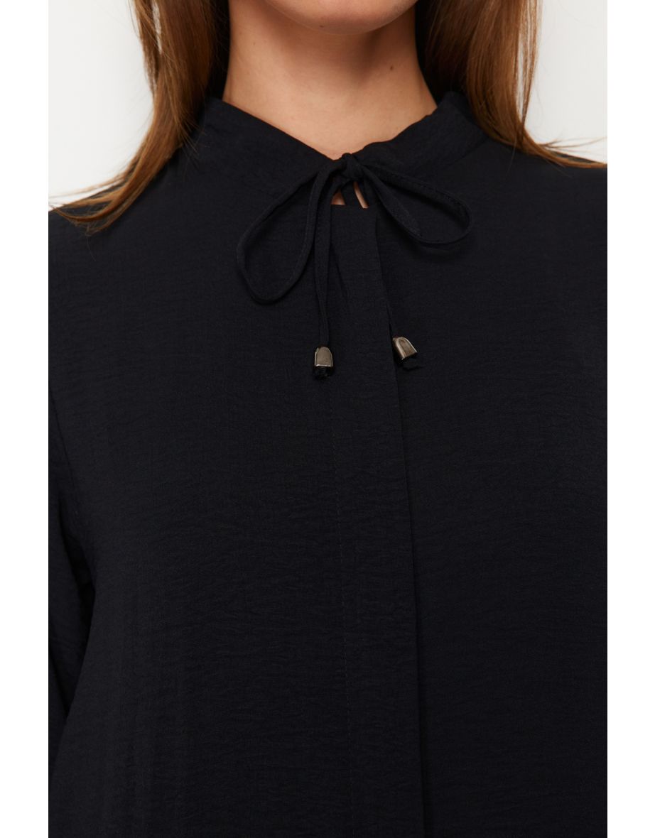 Black Woven Cap & Abaya & Abaya - 7