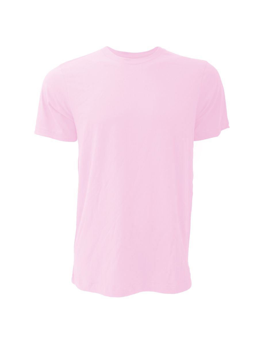 Canvas Unisex Jersey Crew Neck T-Shirt / Mens Short Sleeve T-Shirt - Soft Pink