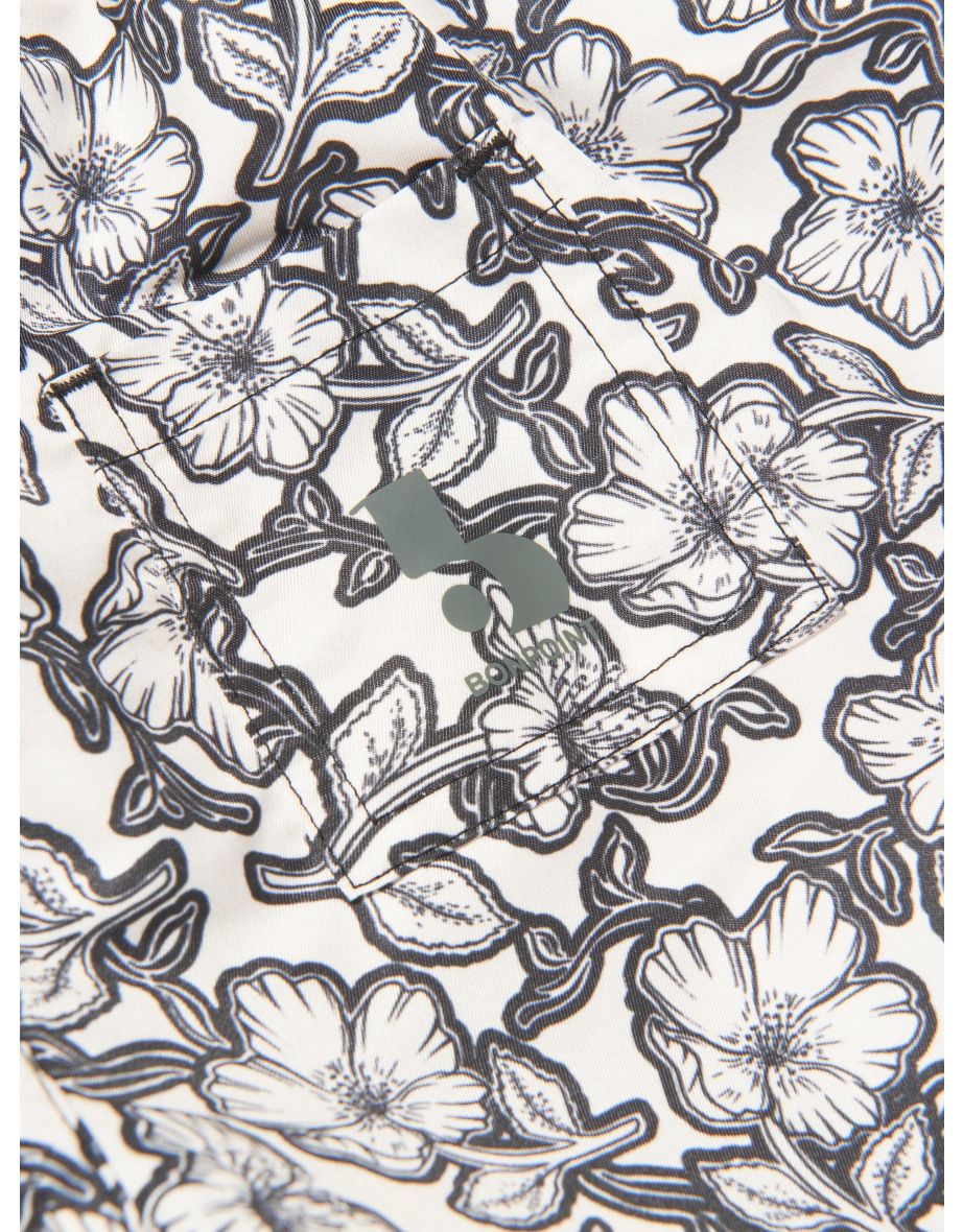 Boys Floral Swim Shorts in Black - 3