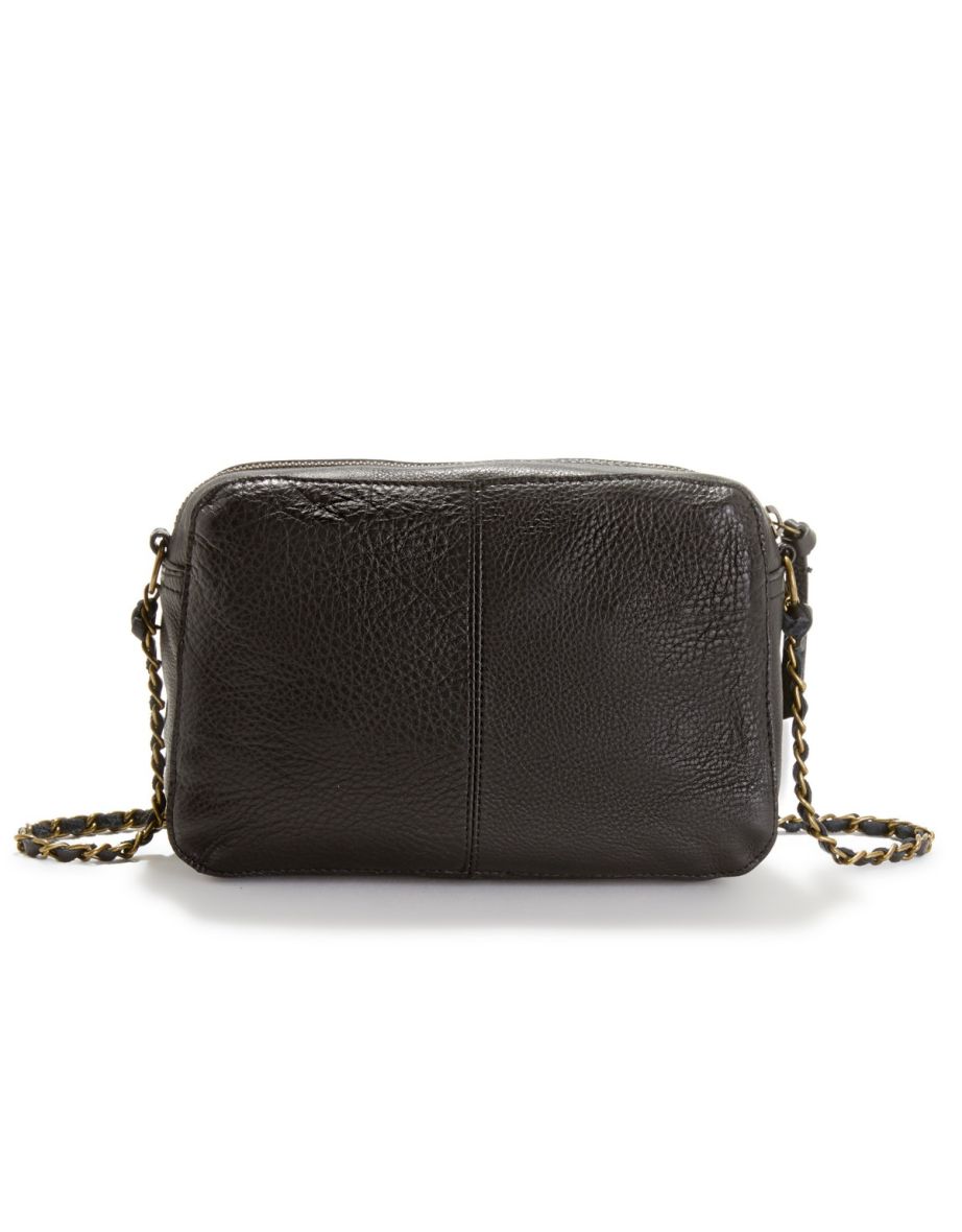 Naina Mini Leather Shoulder Bag with Chain Strap - 3