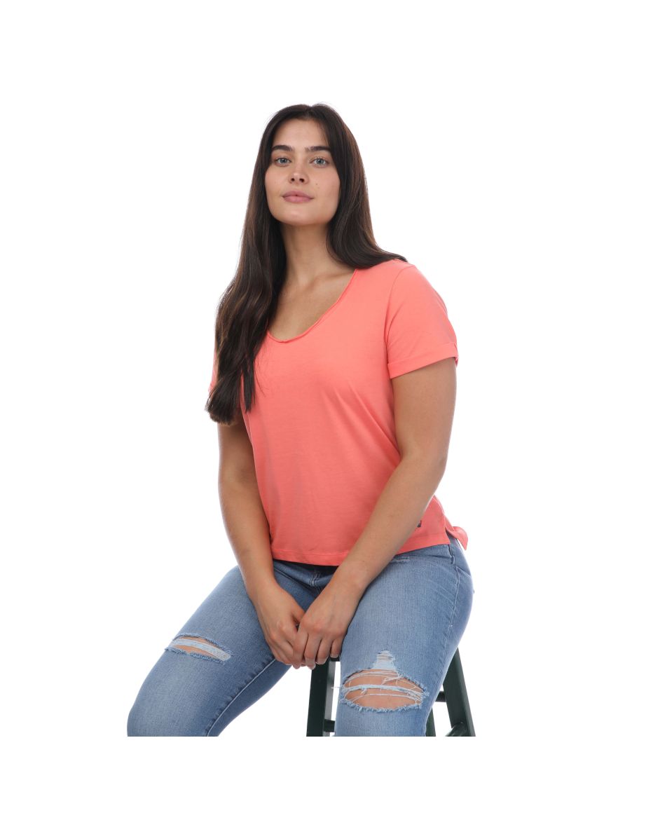 Women's Ted Baker Miarna V-Neck Easy Fit T-Shirt in Pink - 3