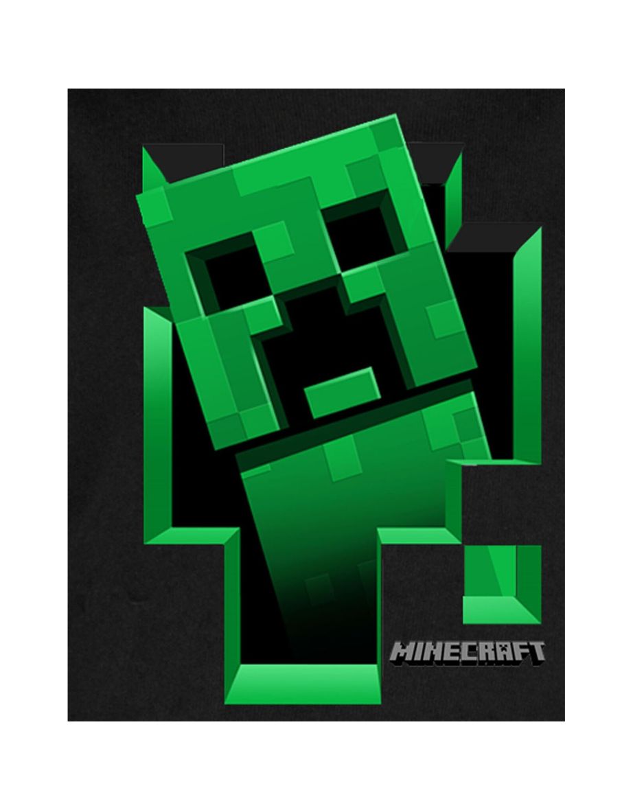 Minecraft Childrens/Kids Inside Creeper Hoodie - Black - 3