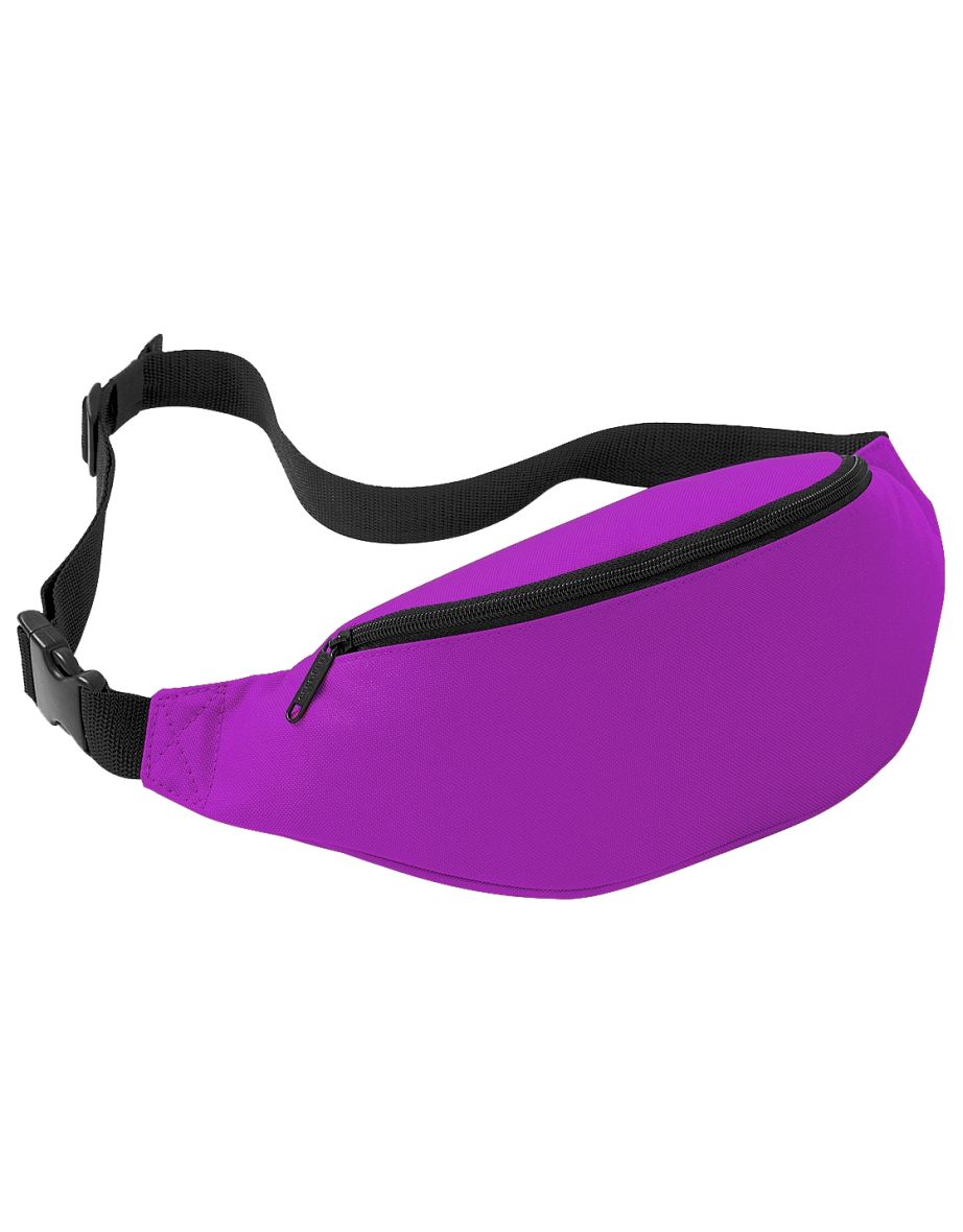 Bagbase Adjustable Belt Bag (2.5 Litres) (Pack of 2) - Fuchsia