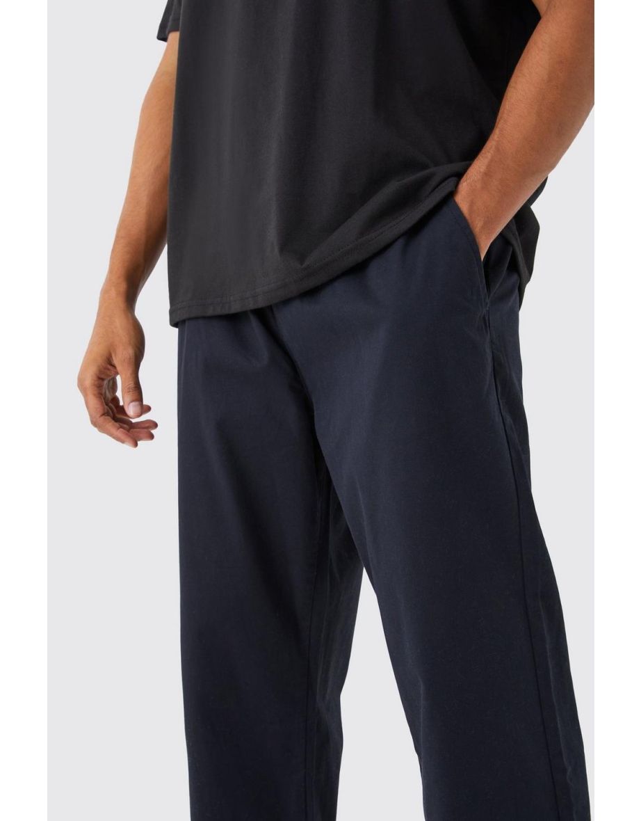Elastic Waist Skate Chino Trouser - black - 2