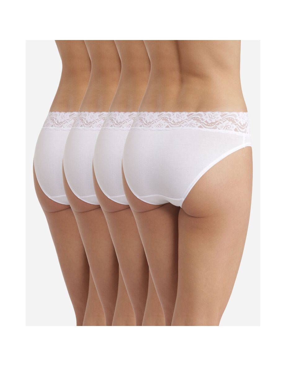 Pack of 4 Midi Knickers in Stretch Cotton - 4