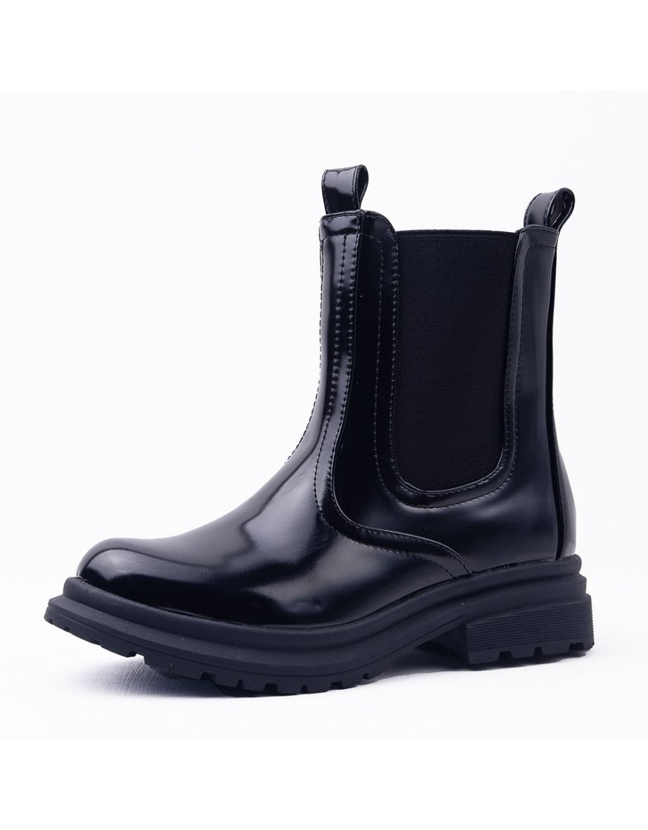 SOPHIE CHUNKY CHELSEA ANKLE BOOTS IN BLACK - 5