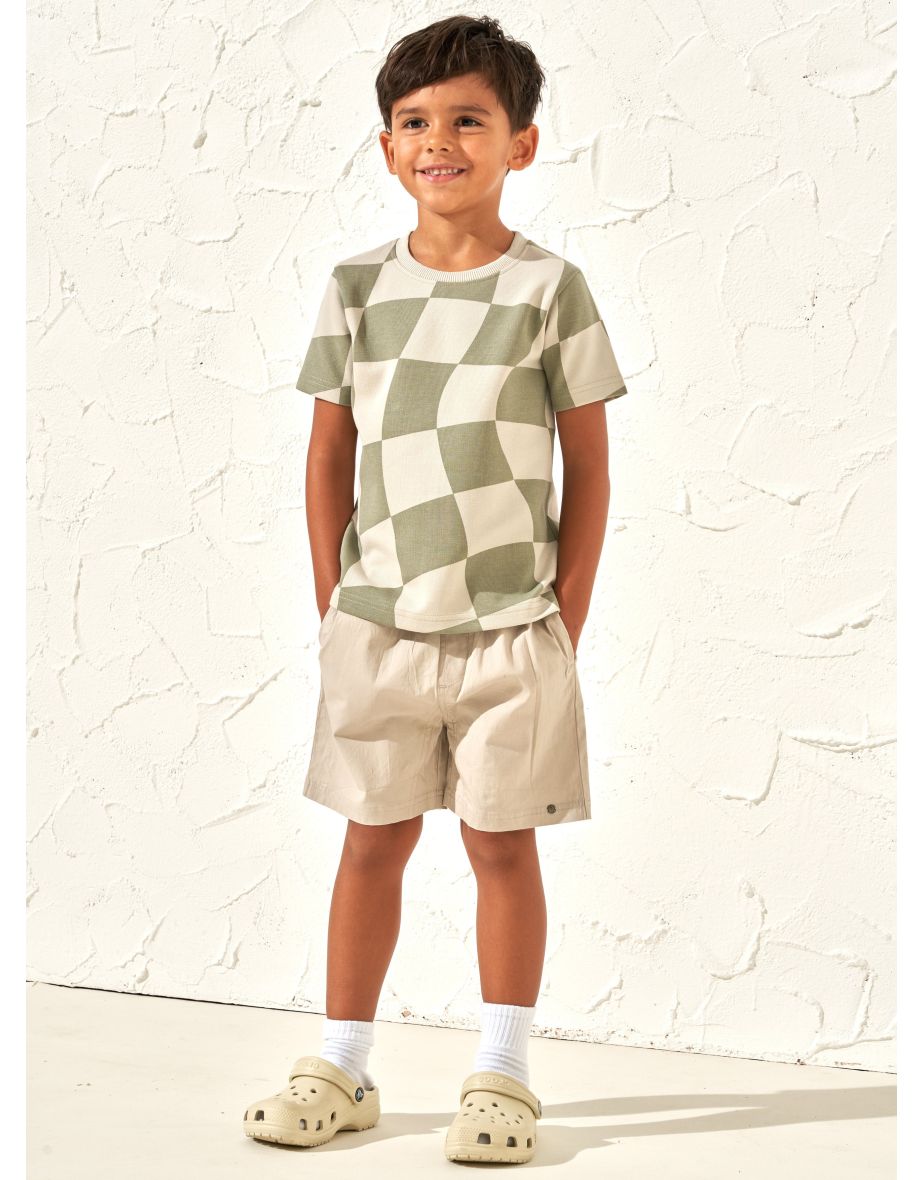 Luca Stone Checker Board T-Shirt
