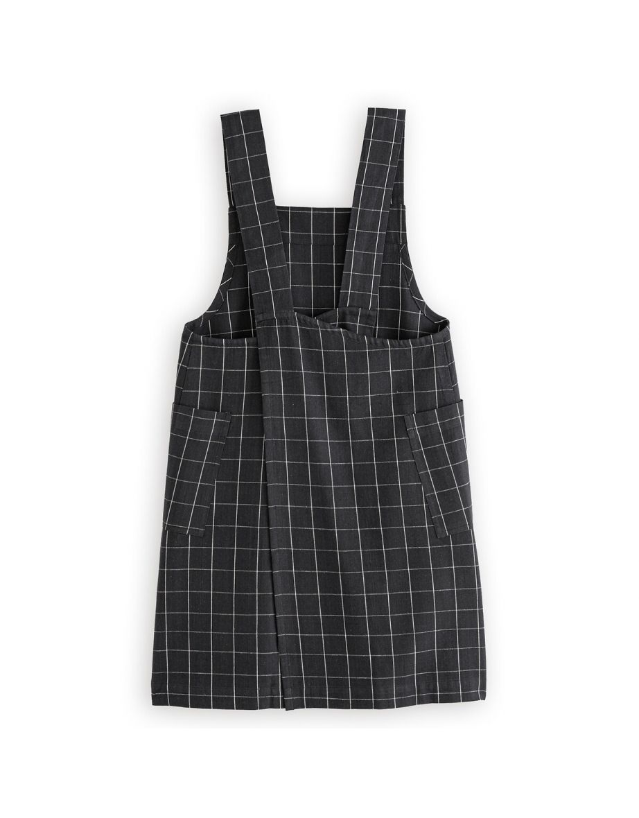 Tissala Checked Cotton and Linen Japanese Apron - 1