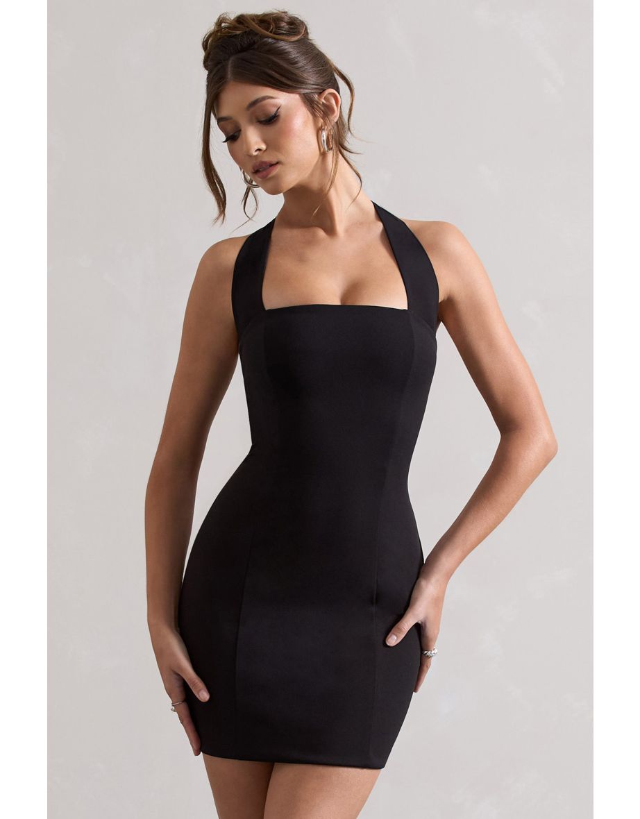 Soul | Black Bodycon Halter-Neck Mini Dress - 4
