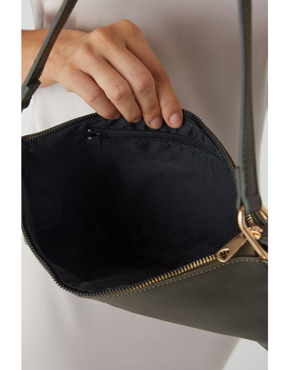 Slouchy Shoulder Faux Leather Bag - 2