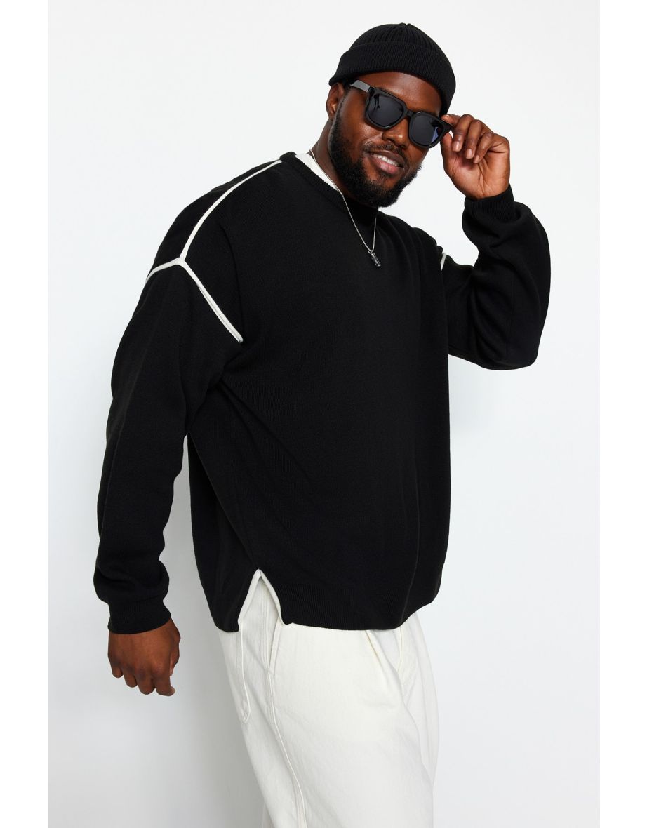 Plus Size Sweater - Black - Oversize