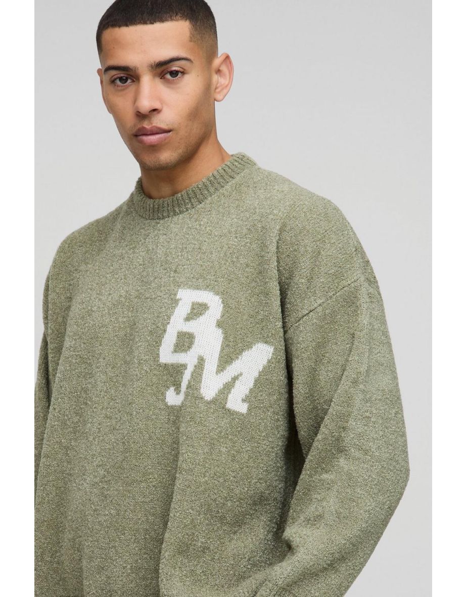 Boxy Fit Boucle BM Knitted Jumper and Shorts Set