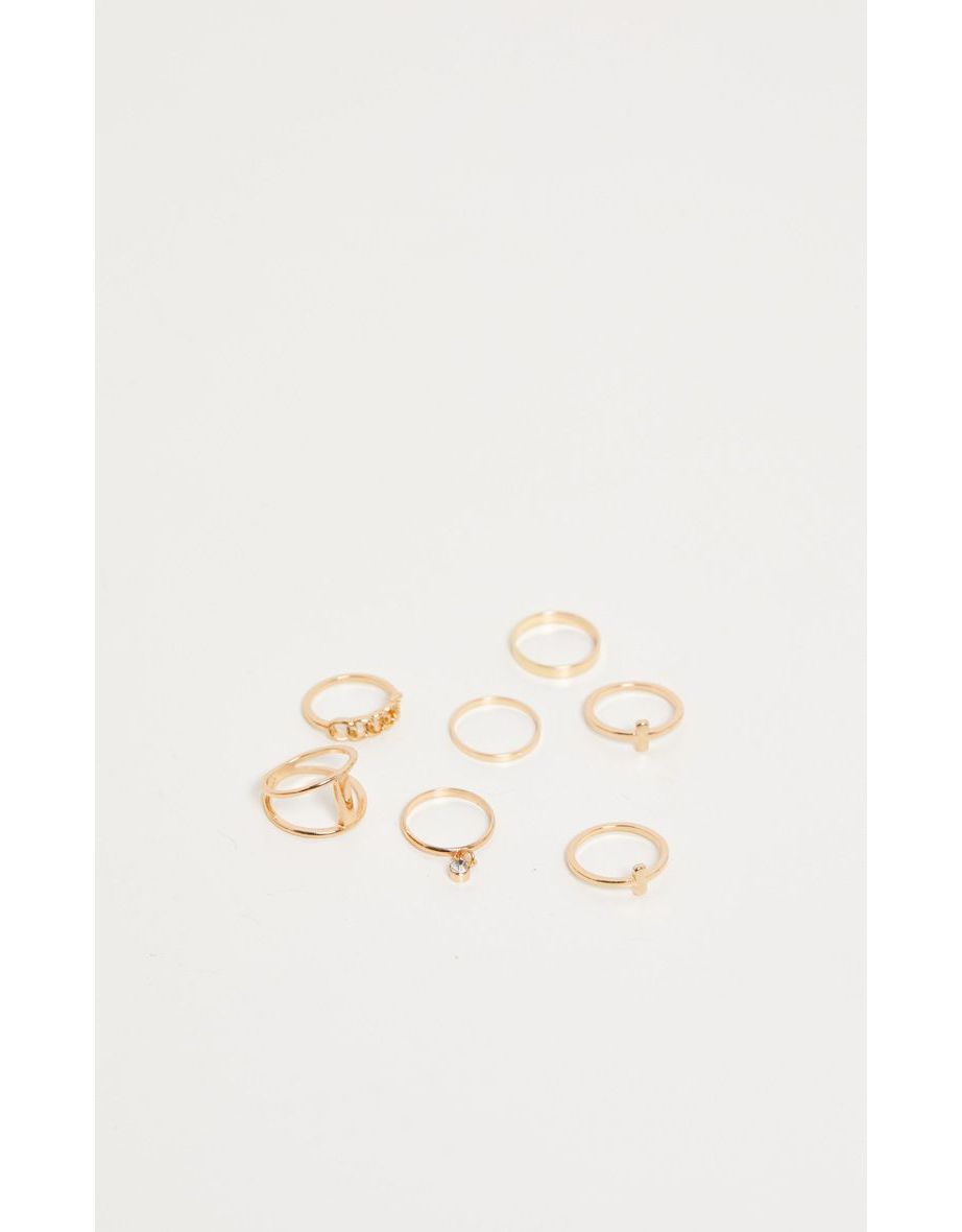 Gold Multi Pack Rings - 2