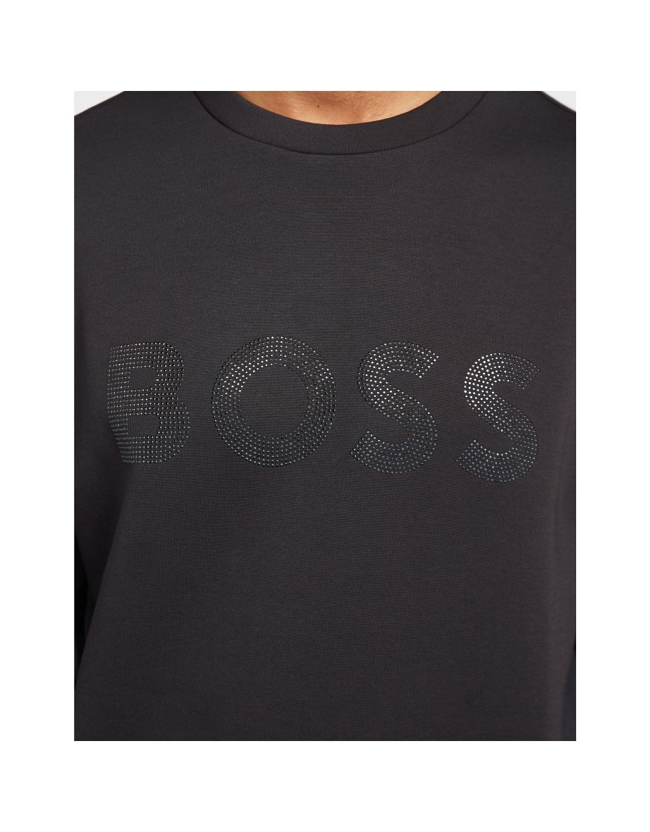 Shop Men s Hugo Boss Salbo Slim Fit Sweatshirt in Black Online in Iraq VogaCloset