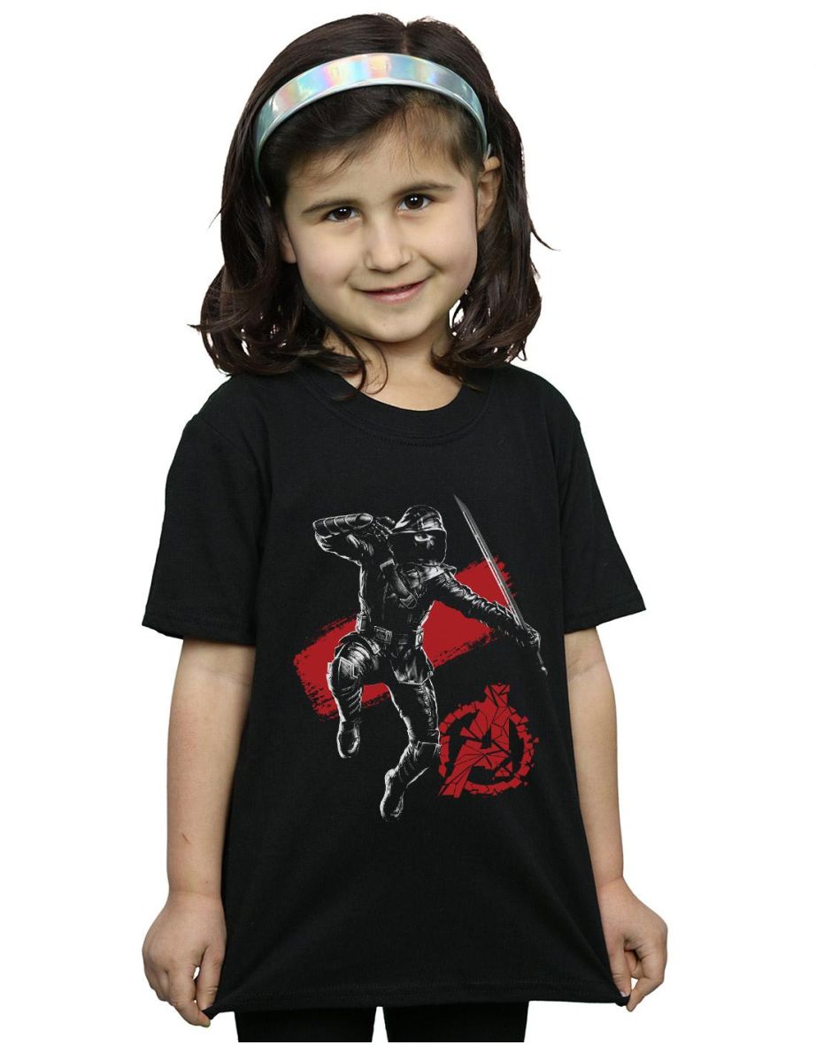 Shop Marvel Girls Avengers Endgame Mono Ronin Cotton T Shirt Black Online in Oman VogaCloset