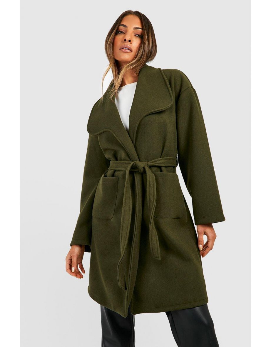 Belted Shawl Collar Coat