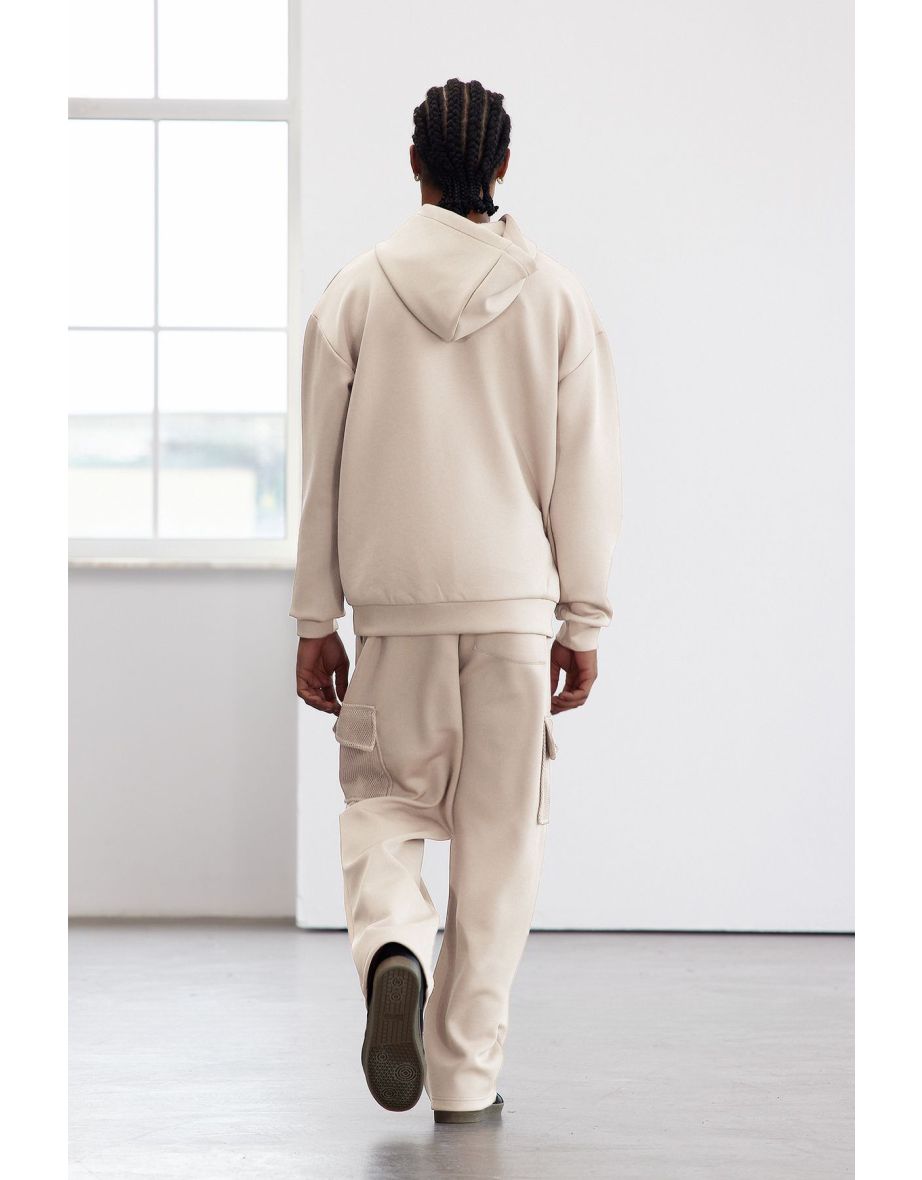 Limited Edition Mink Oversize/Wide Cut Mesh Detail Hoodie - 4