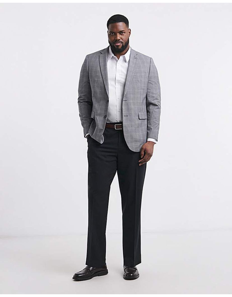 Luke Grey Check Suit Jacket