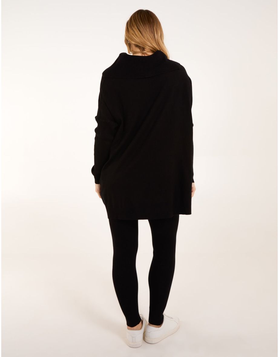 Ribbed Legging + Cowl Neck Jumper Set - 3