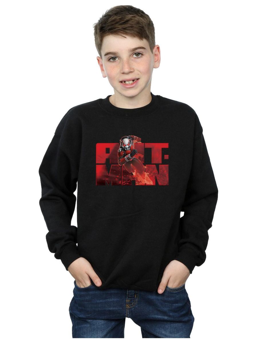 Marvel Boys Ant-Man Running Sweatshirt - Black
