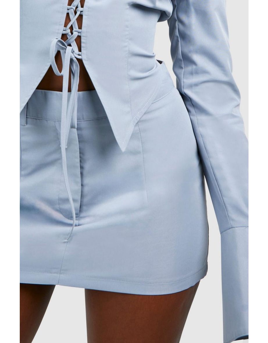 Micro Mini Skirt - slate blue - 3