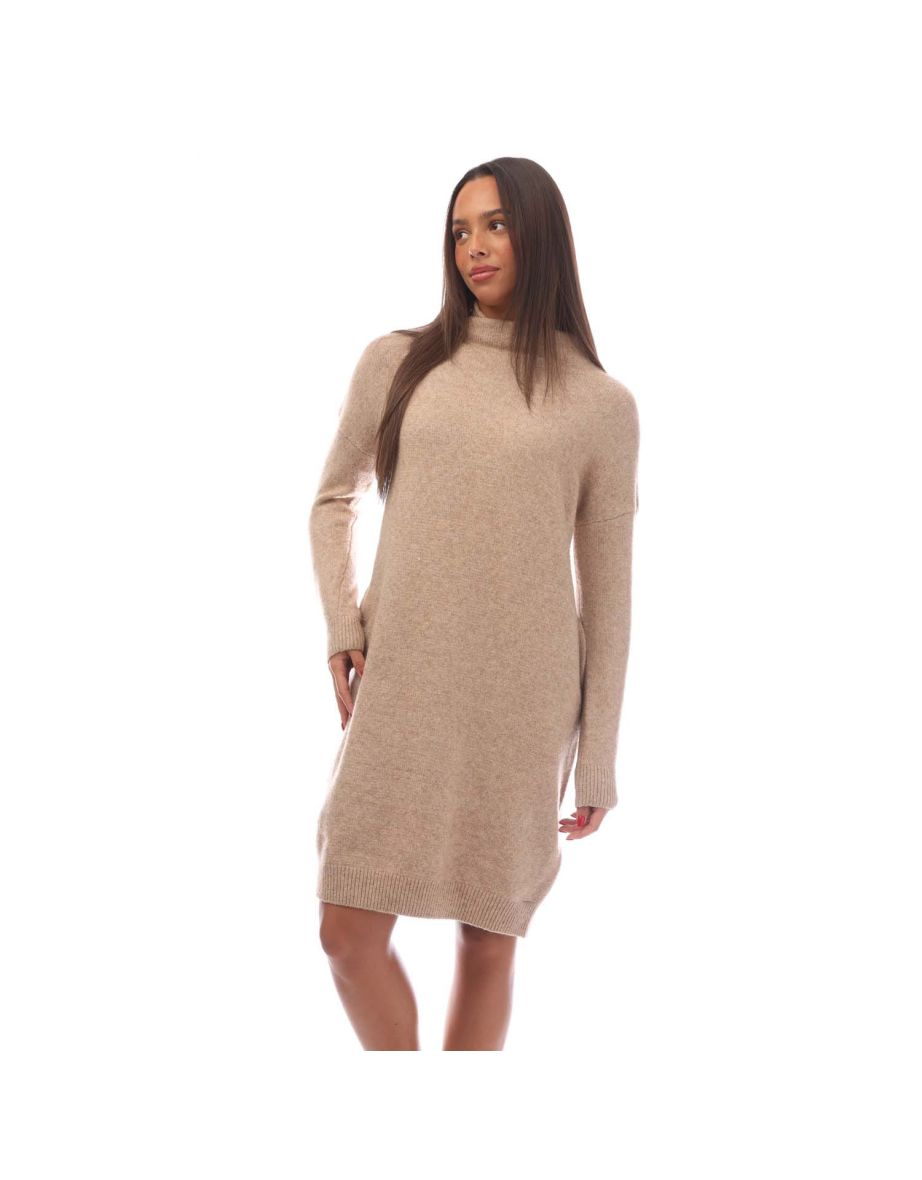 Women's Superdry Isabella Funnel Neck Jumper Dress in Cream