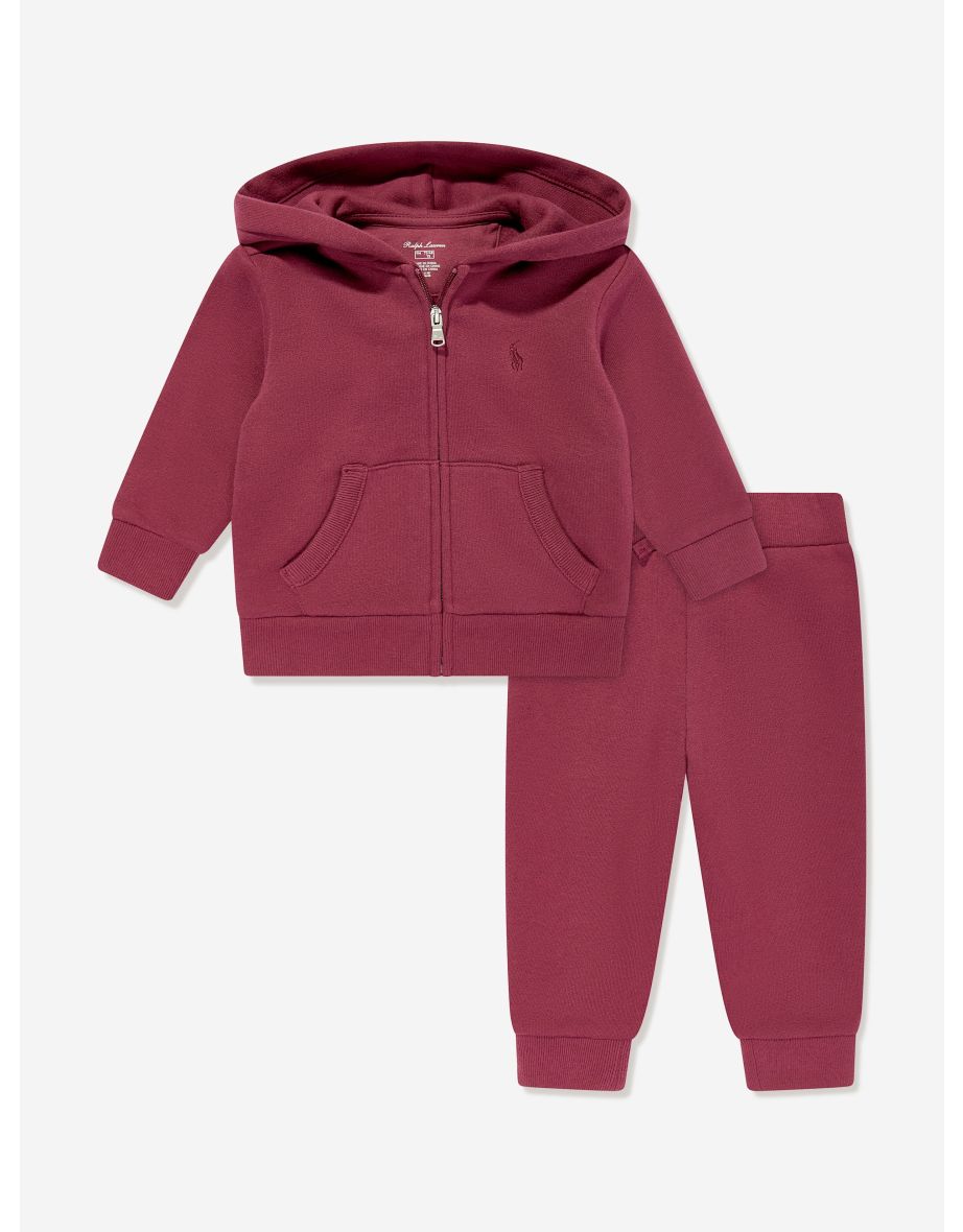 Ralph Lauren Baby Boys Logo Tracksuit in Red