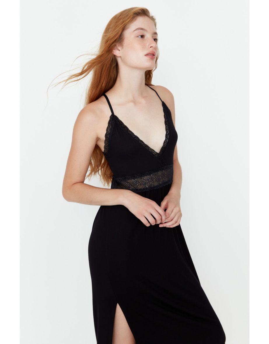 Nightgown - Black - A-line