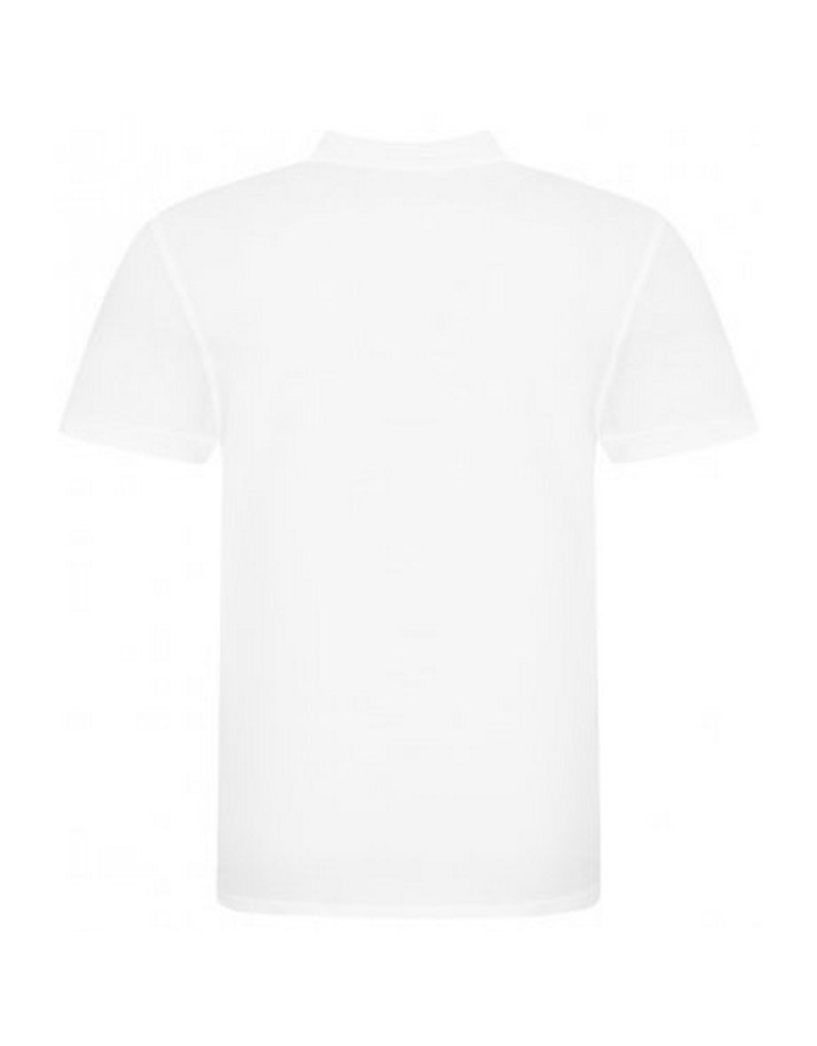 Awdis Mens Piqu Cotton Short-Sleeved Polo Shirt - White - 1